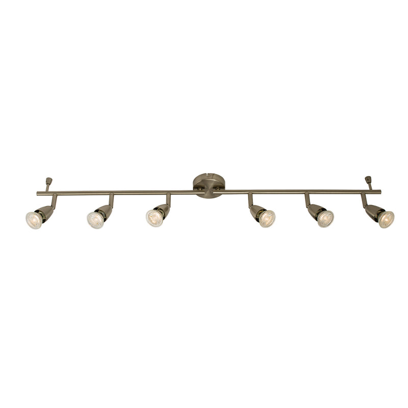 Endon Lighting 61003 Amalfi 6 Light Bar Spotlight Satin Nickel Finish