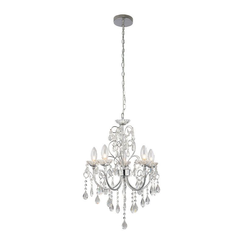 Endon Lighting 61384 Tabitha 5 Light Polished Chrome & Crystal Chandelier