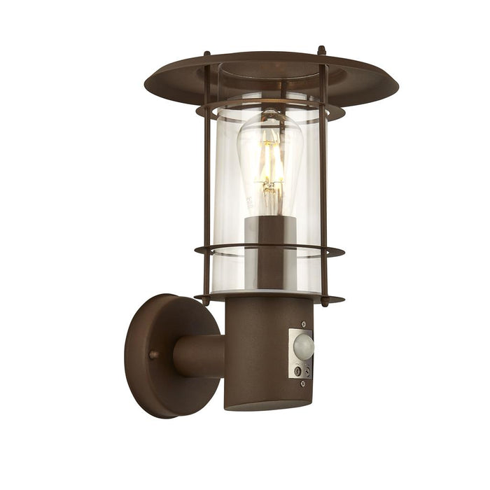 Searchlight Outdoor & Porch  Wall Light  Cw Sensor Rust Brown • 6211RUS