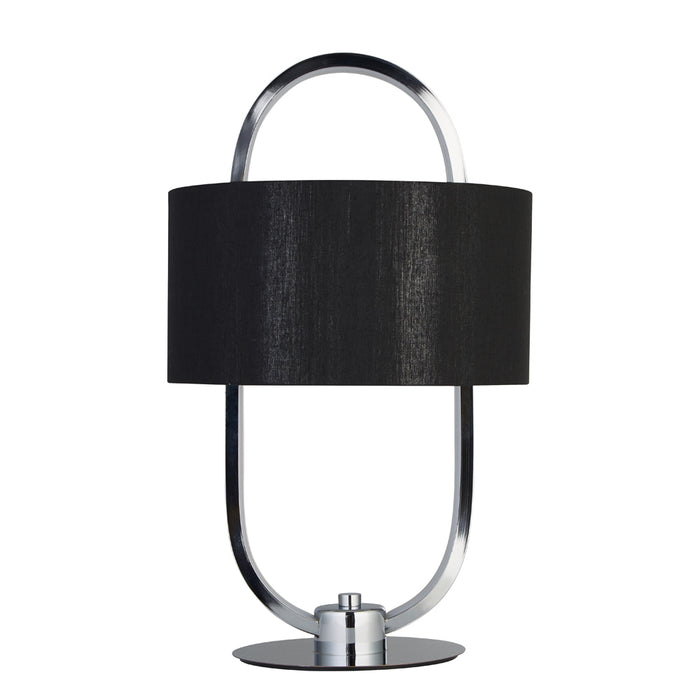Searchlight Madrid Led Table Lamp With Black Shade • 62801CC