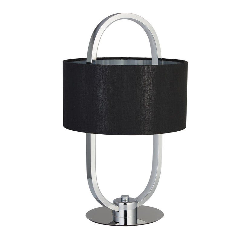 Searchlight Madrid Led Table Lamp With Black Shade • 62801CC