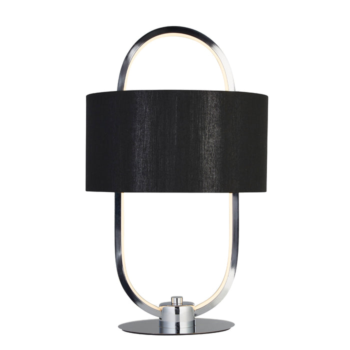 Searchlight Madrid Led Table Lamp With Black Shade • 62801CC