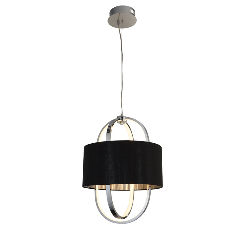 Searchlight Madrid Led Pendant With Black Shade • 62802CC