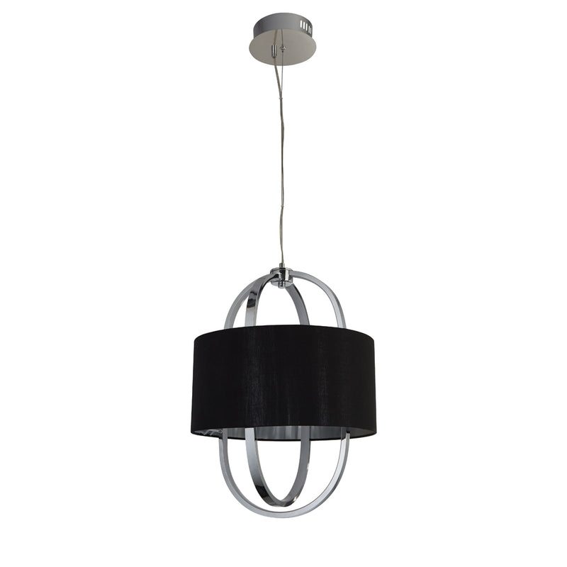 Searchlight Madrid Led Pendant With Black Shade • 62802CC