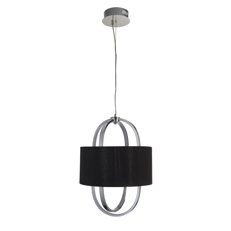 Searchlight Madrid Led Pendant With Black Shade • 62802CC
