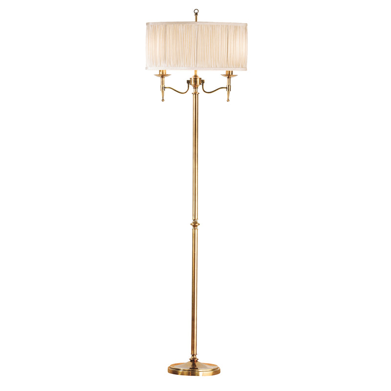 Interiors 1900	63620	Stanford Antique Brass Floor Lamp & Beige Shade