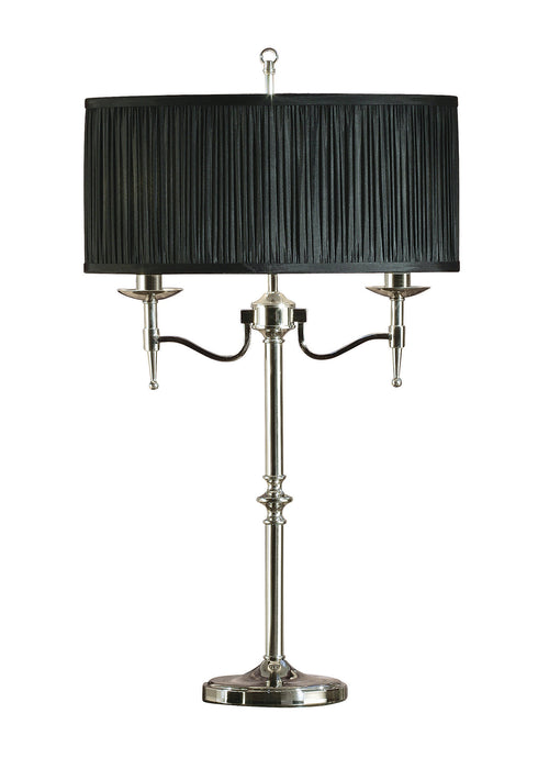 Interiors 1900	63652	Stanford Nickel Table Lamp & Black Shade