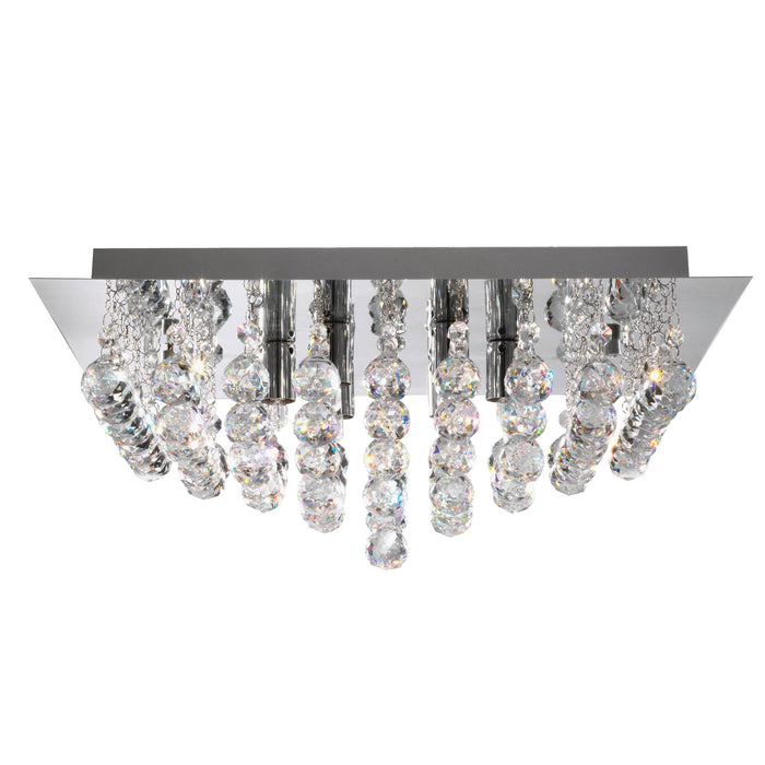 Searchlight Hanna 6Lt Cc Square Flush-Xtal Balls • 6406-6CC