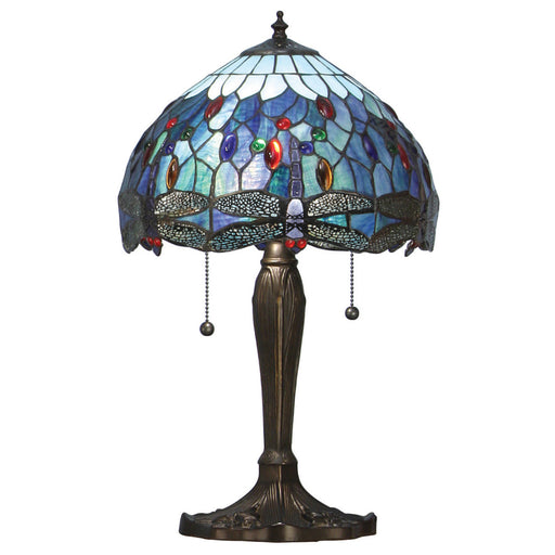 Dragonfly Blue Small Tiffany Table Lamp