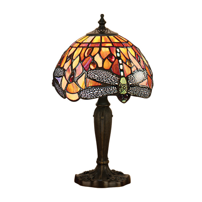 Dragonfly Flame Intermediate Tiffany Table Lamp