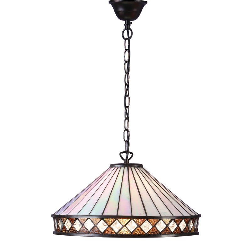 Fargo Large Single Light Tiffany Pendant Ceiling Light