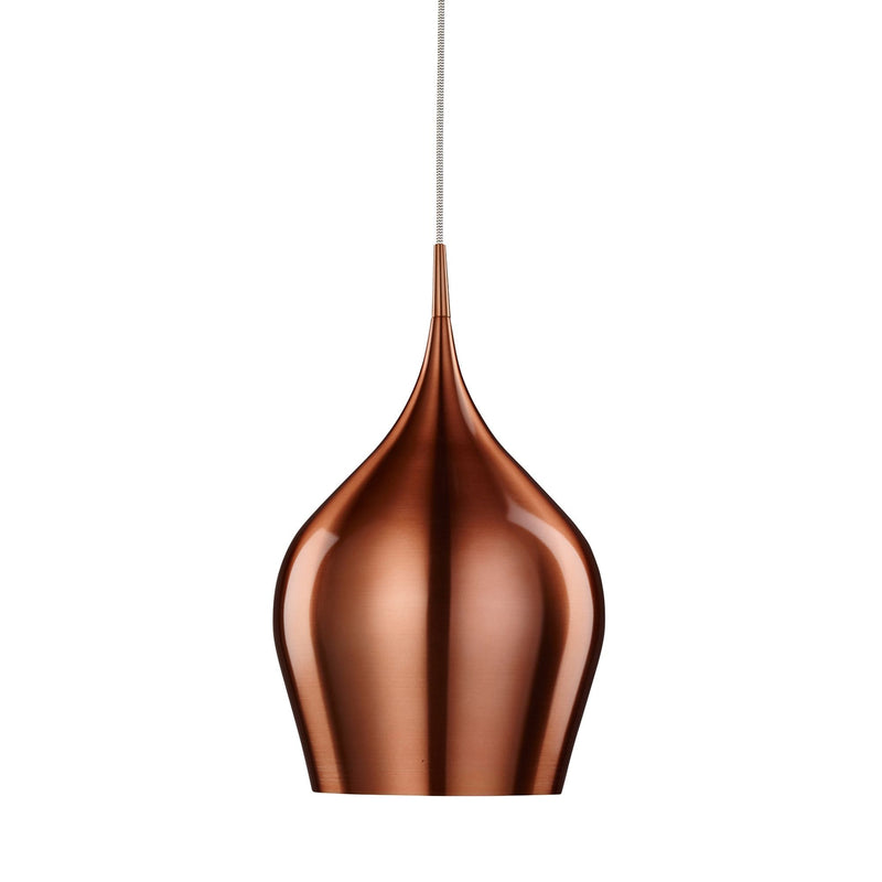 Searchlight Vibrant 1Lt Metallic Pink Pendant - Dia 26Cm • 6461-26CU