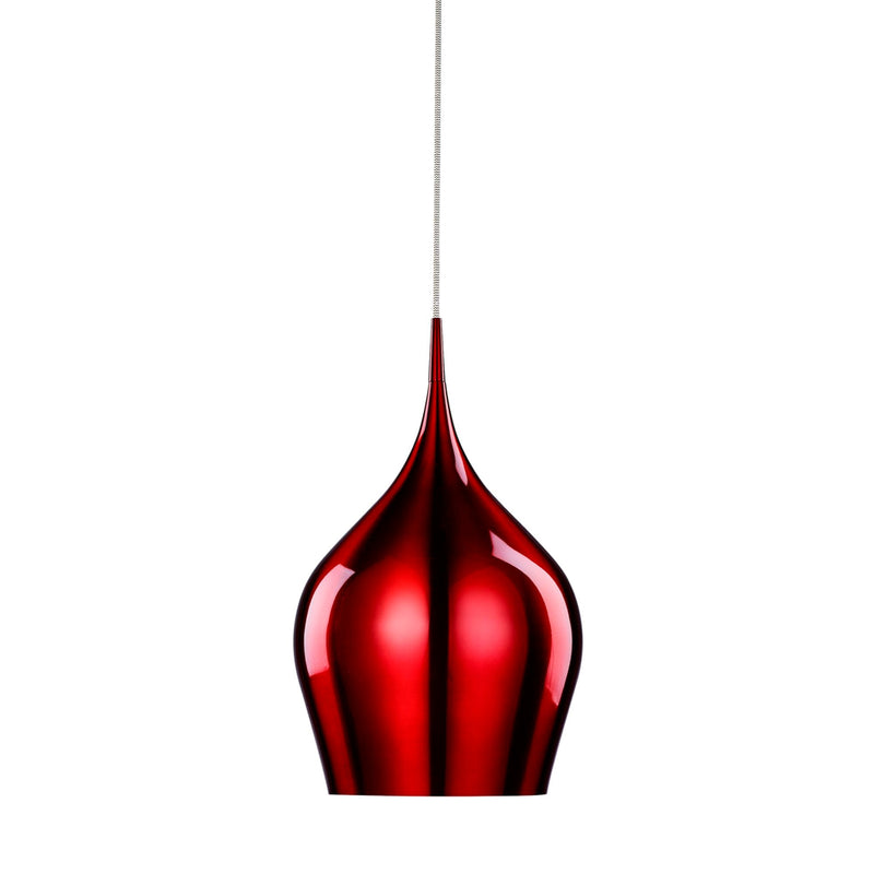 Searchlight Vibrant 1Lt Red Pendant - Dia 26Cm • 6461-26RE