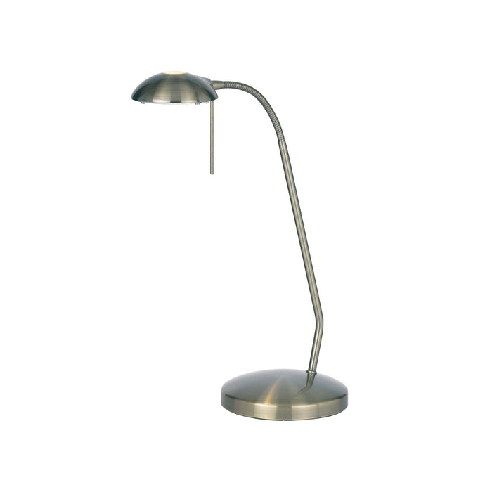 Endon Lighting 656-TL-AN Hackney Single Light Touch Table Lamp Antique Brass Finish