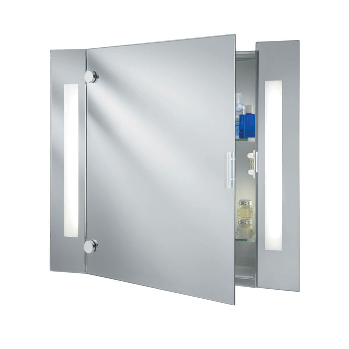 Searchlight Bathroom Mirror Light - Illuminated Mirror Glass Cabinet - 2Lt Shaver Socket • 6560