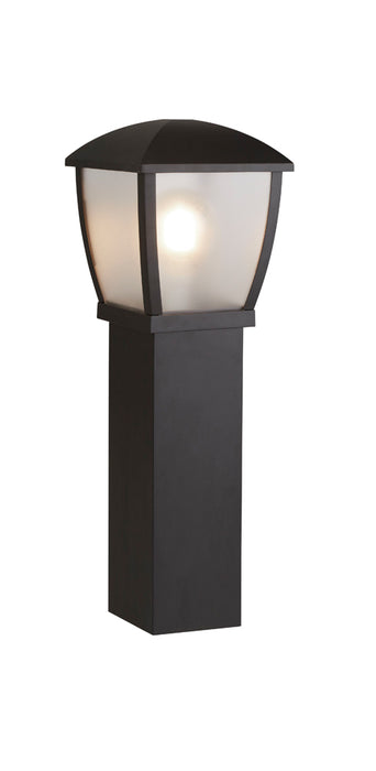 Searchlight Seattle Outdoor Post (730Mm Height) - Black With Clear Frosted Panels • 6591-730