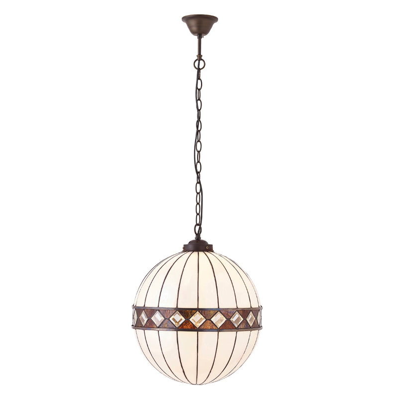 Fargo Medium Globe Single Light Tiffany Pendant Ceiling Light