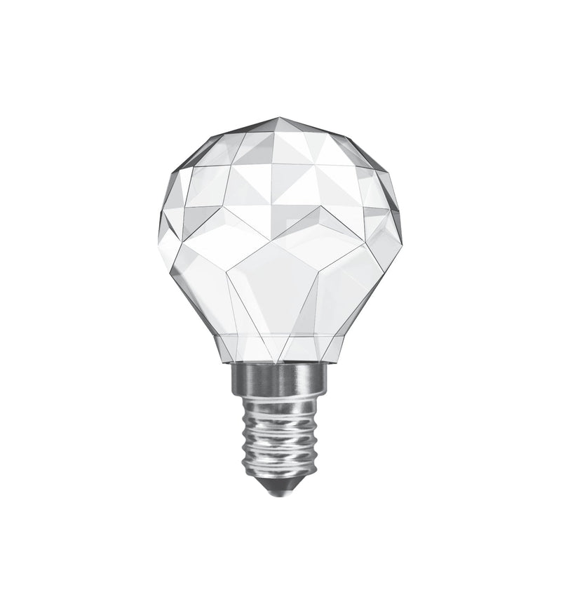 Luxram  CrystaLED Ball E14 3W Warm White 3000K, 300lm, Clear Crystal Finish, 3yrs Warranty • 700200143