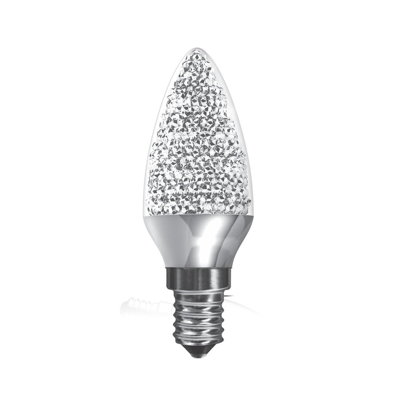 Luxram Kaleido LED Candle E14 Dimmable 3.5W Warm White 3000K, 250lm, Chrome Finish, 3yrs Warranty • 700300013