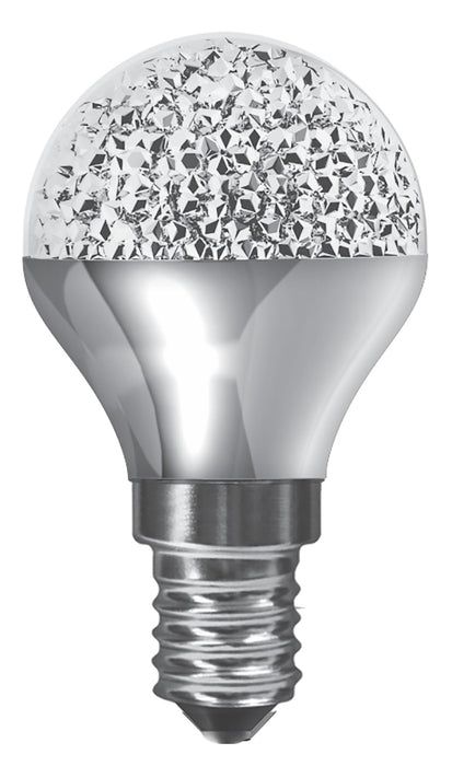 Luxram Kaleido LED Ball E14 Dimmable 3.5W White 6400K, 270lm, Chrome Finish, 3yrs Warranty • 700400011