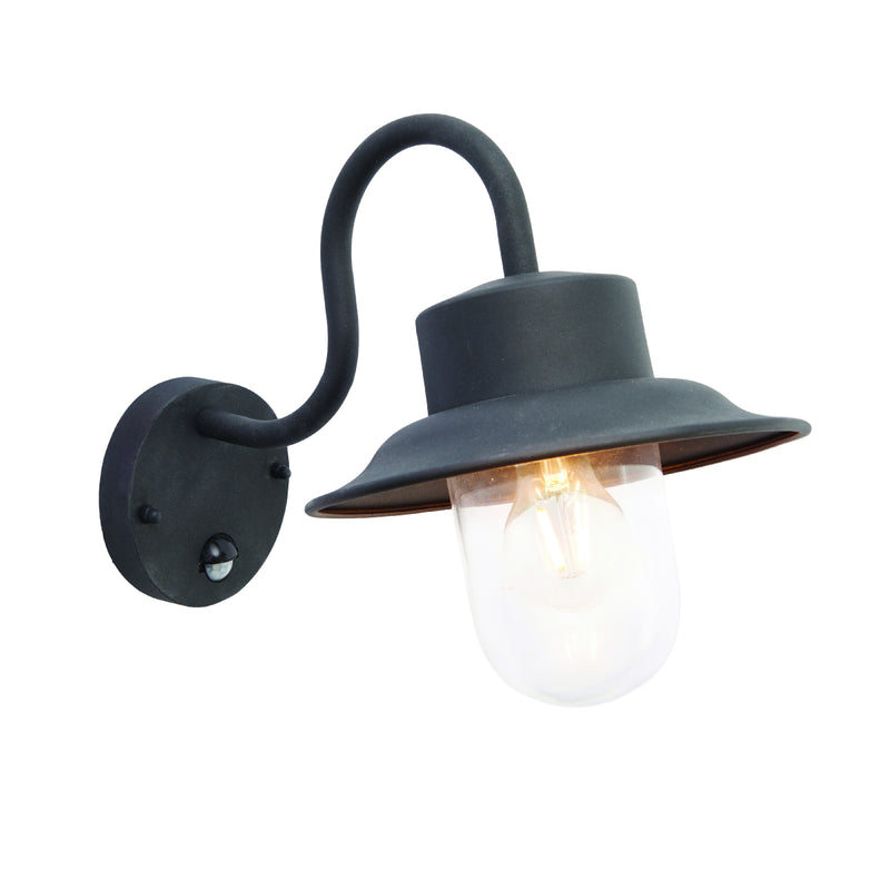 Endon Lighting 70331 Chesham Black PIR Outdoor Wall Light