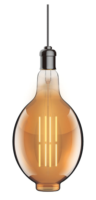 Luxram Classic Deco LED Bulged Tubular BT180 H Filament E27 4W Warm White 1800K, 300lm, Gold Finish, 5yrs Warranty • 703415043