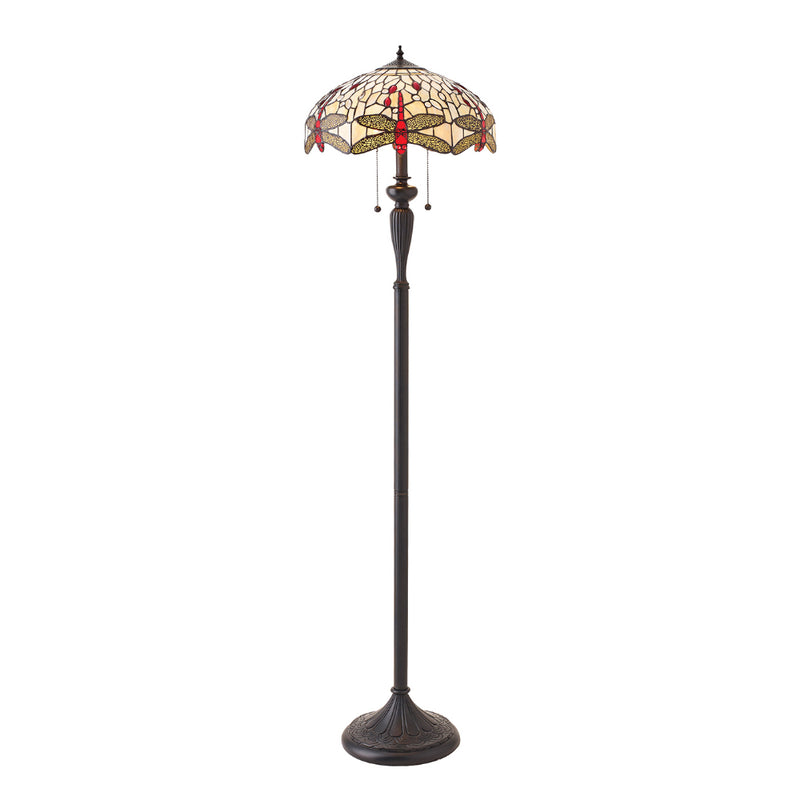 Dragonfly Beige Tiffany Floor Lamp