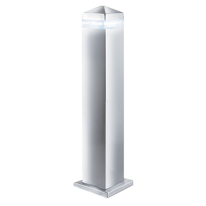 Searchlight India Led Outdoor Post - 45Cm Satin Silver Square - 16 Leds • 7202-450