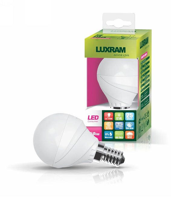 Luxram  Curvodo LED Ball E14 4.5W Natural White 4000K 430lm  • 722201142