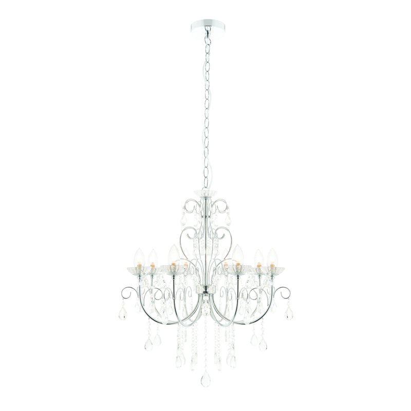 Endon Lighting 72561 Tabitha 8 Light Polished Chrome & Crystal Chandelier