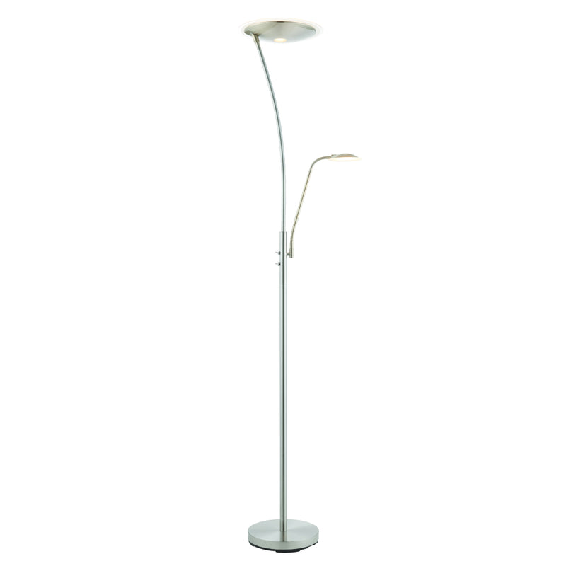 Endon Lighting 73081 Alassio LED Mother & Child Satin Chrome Floor Lamp