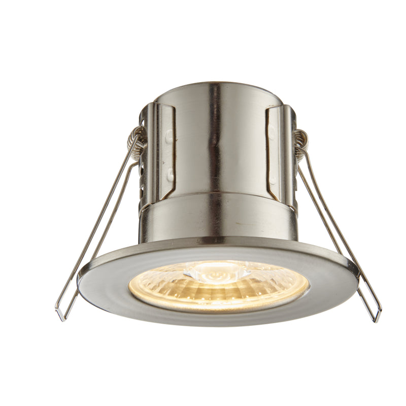 Saxby Lighting 73787 ShieldECO 500 IP65 LED Recessed Light Satin Nickel Finish Warm White