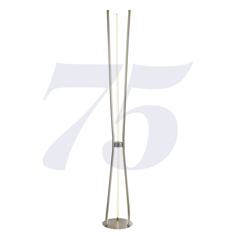 Searchlight Tripod Led 3Lt Floor Lamp - Satin Nickel • 7383-3SN