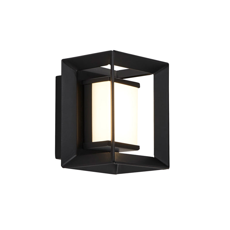 Searchlight Chaplin Rectangular Led Wall Light, Matt Black - 100Mm • 74303-1BK