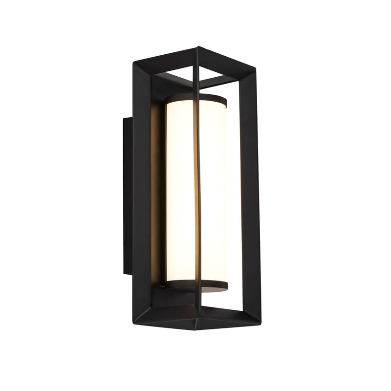 Searchlight Chaplin Rectangular Led Wall Light, Matt Black - 200Mm • 74304-1BK