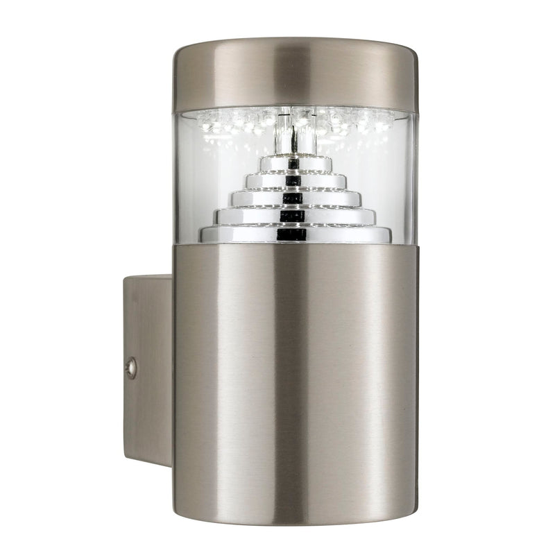 Searchlight Brooklyn Led Outdoor Wall Light - Stainless Steel Sq Backplate • 7508