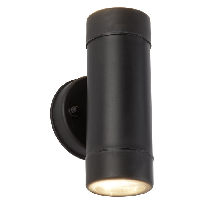 Searchlight Led Outdoor 2Lt Cylinder Pp Wall Bracket, Black • 7592-2BK