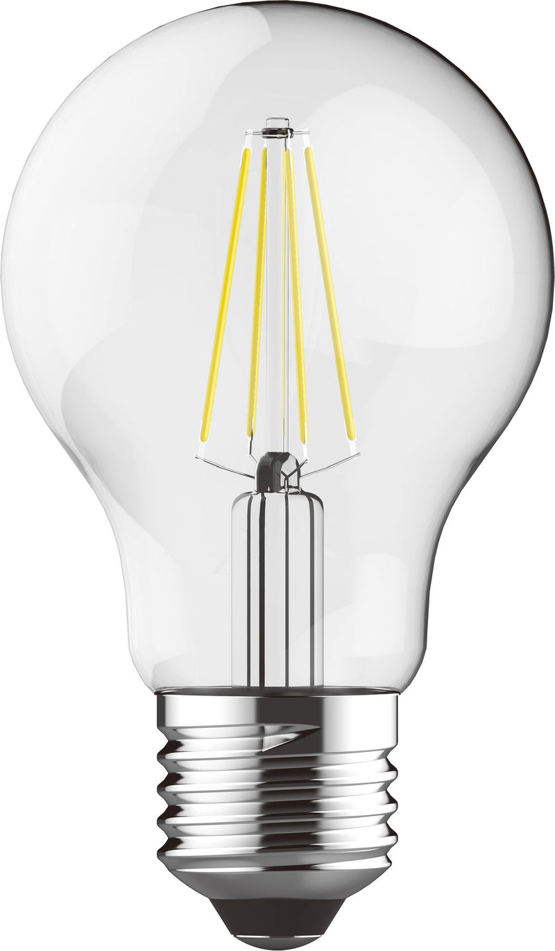 Luxram Value Classic LED GLS E27 Dimmable 6.5W Warm White 2700K, 806lm, Clear Finish • 763111253
