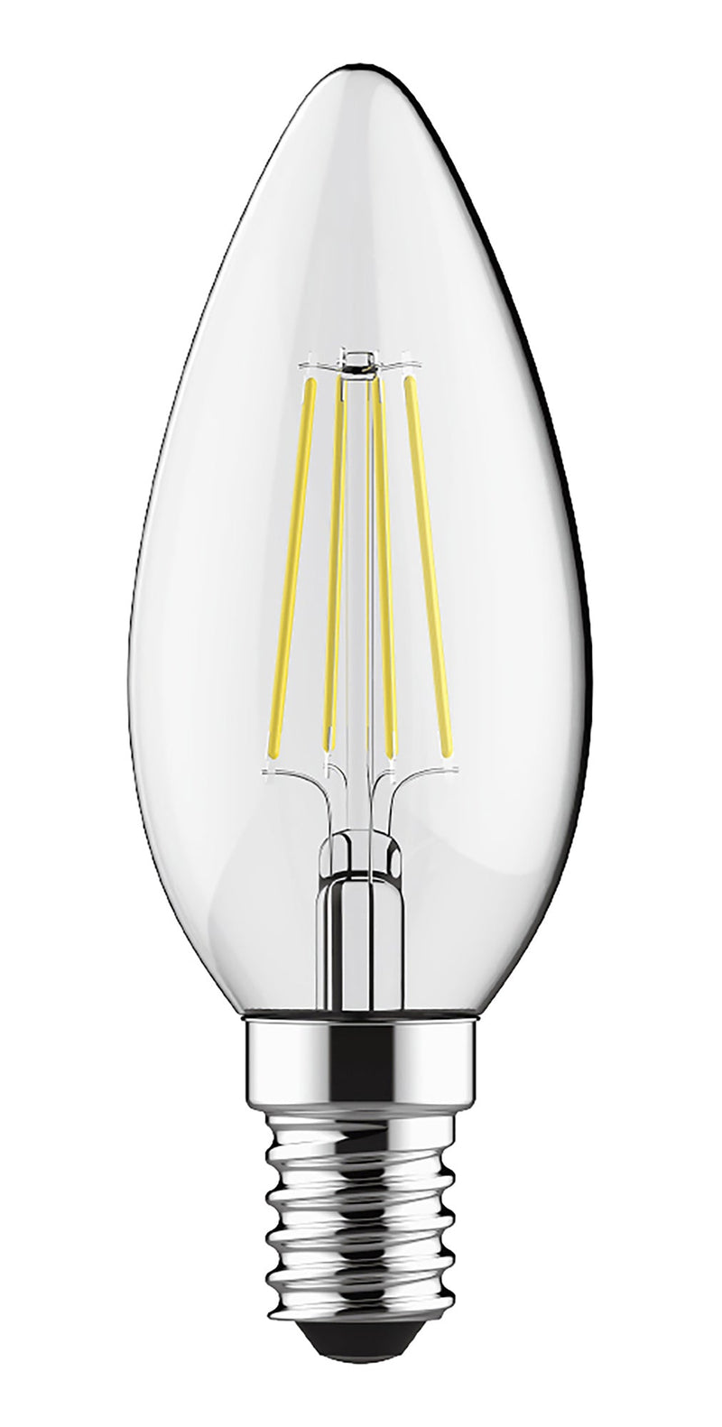 Luxram Value Classic LED Candle E14 4W 4000K Natural White, 470lm, Clear Finish, 3yrs Warranty • 763411132