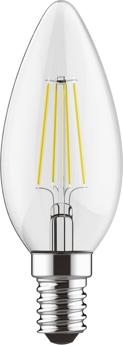 Luxram Value Classic LED Candle E14 Dimmable 5.5W 4000K Natural White, 600lm, Clear Finish, 3yrs Warranty • 763411242