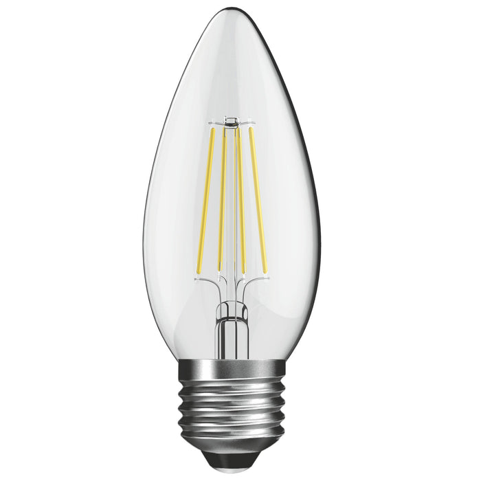 Luxram Value Classic LED Candle E27 4W Warm White 2700K, 400lm, Clear Finish • 763412133