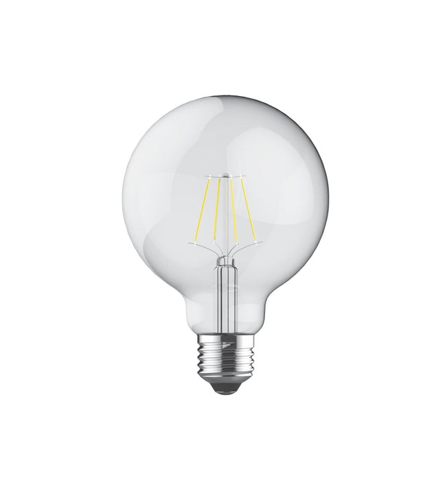 Luxram Value Classic LED Globe 95mm E27 4W Warm White 2700K, 470lm, Clear Finish • 763717123