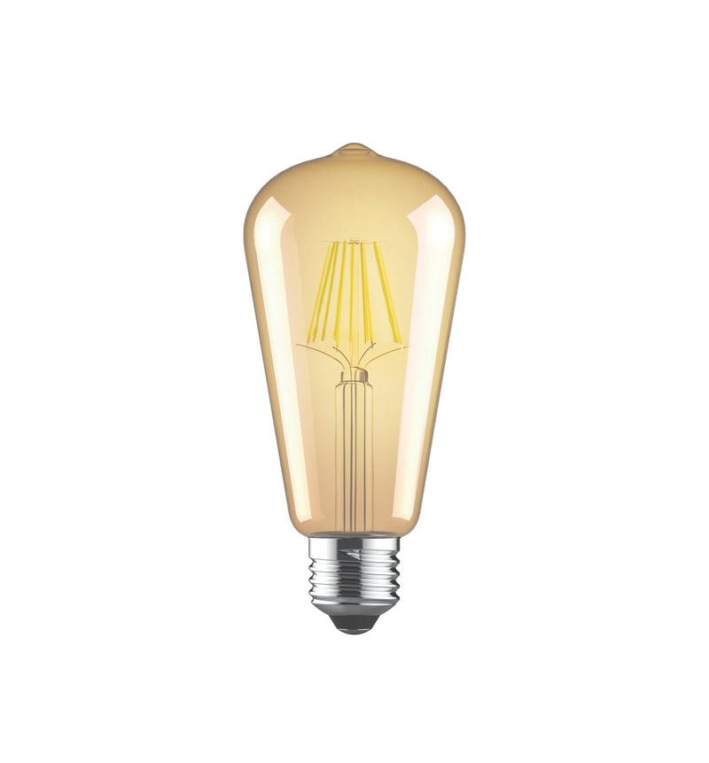 Luxram Value Vintage LED Rustica Tradition Tip/M ST64 E27 4W 2200K, 330lm, Amber Finish • 763721133