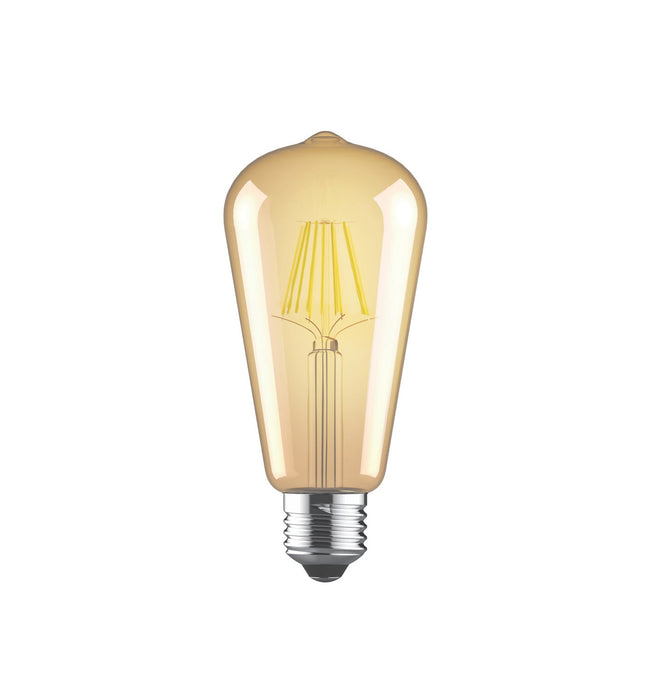 Luxram Value Vintage LED Rustica Tradition Tip/M ST64 E27 6.5W 2200K, 630lm, Amber Finish • 763721153