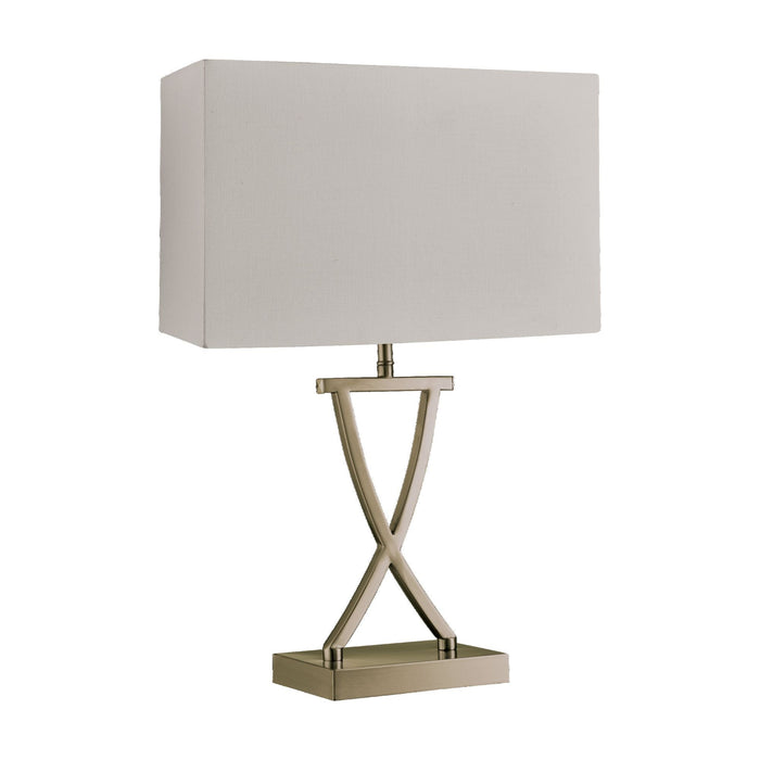 Searchlight Club Table Lamp, Antique Brass, White Rectangle Shade • 7923AB