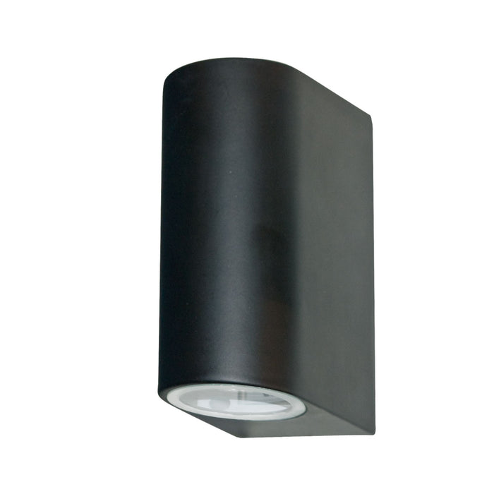 Searchlight Led Outdoor & Porch (Gu10 Led) Ip44 Wall Light 2Lt Black Bulbs Not Inc • 8008-2BK-LED