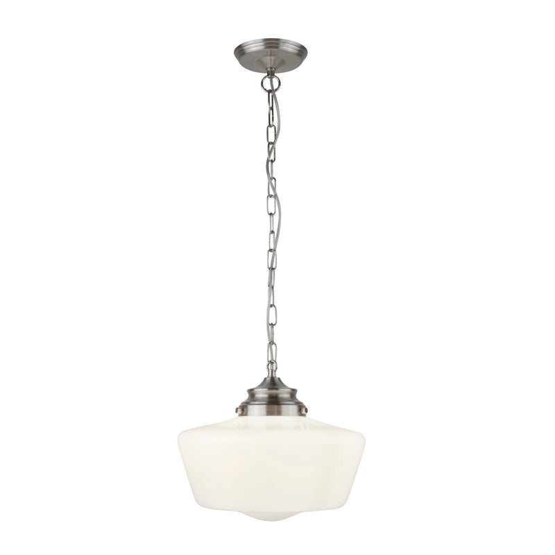 Searchlight School House White Pendant With Opal Glass • 8071-1SS