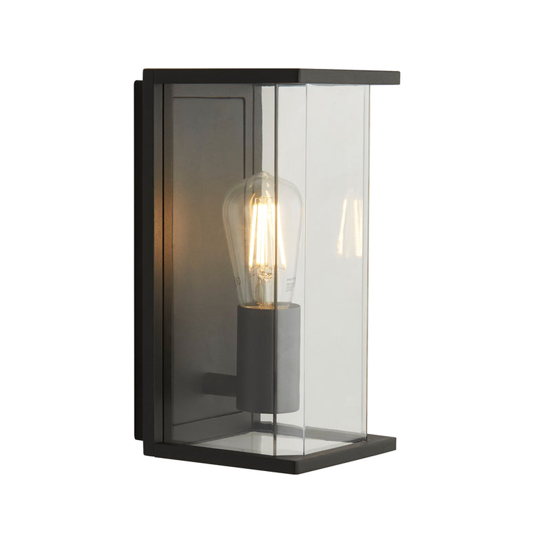 Searchlight 1Lt - E27 -  Outdoor Boxed Wall/Porch Light - Dark Grey With Clear Glass • 8208GY
