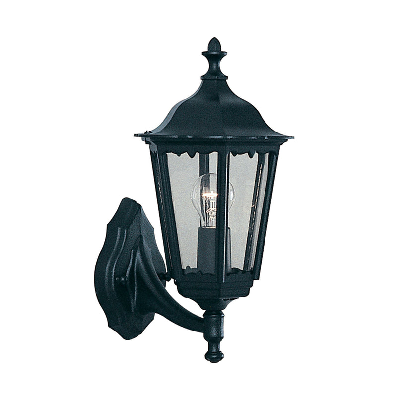 Searchlight Alex Outdoor Wall Light - 1Lt Black Uplight • 82530BK