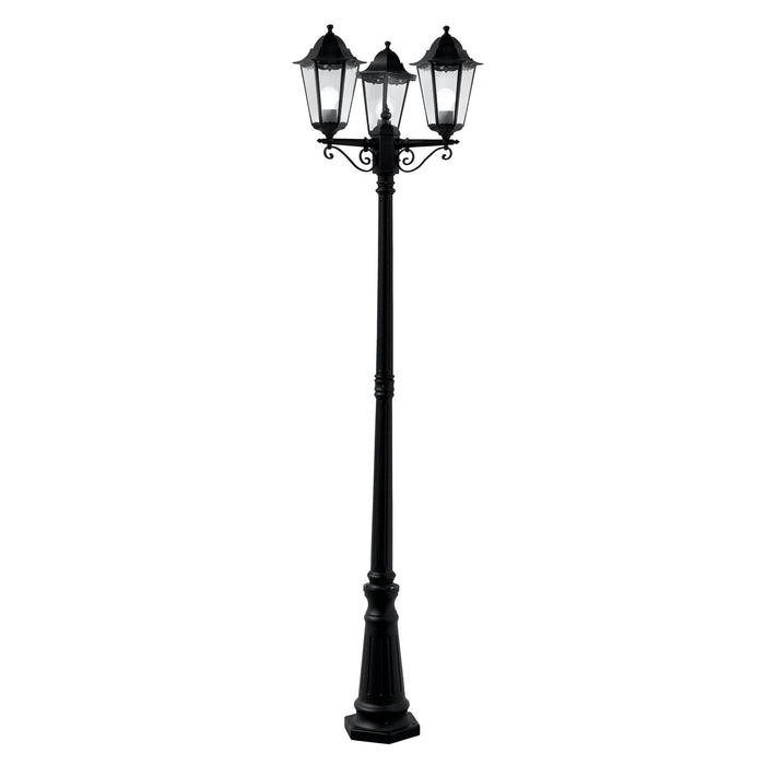 Searchlight Alex Outdoor Post Lamp - 3Lt Black Ht 220 • 82540BK